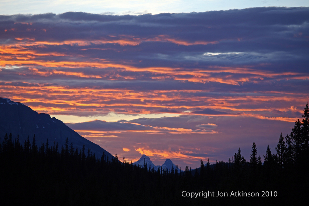 Sunset over the Rocky Mountains, Banff N.P.